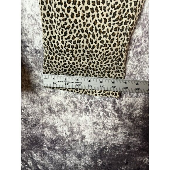 Soft Surroundings Jeans Women’s 12 High Rise Skinny Ankle Leopard Funky Artsy - Picture 8 of 13